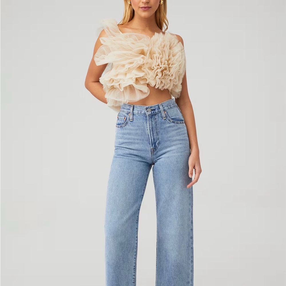 Lamarque Cream Ruffle Top - Picture 3 of 5